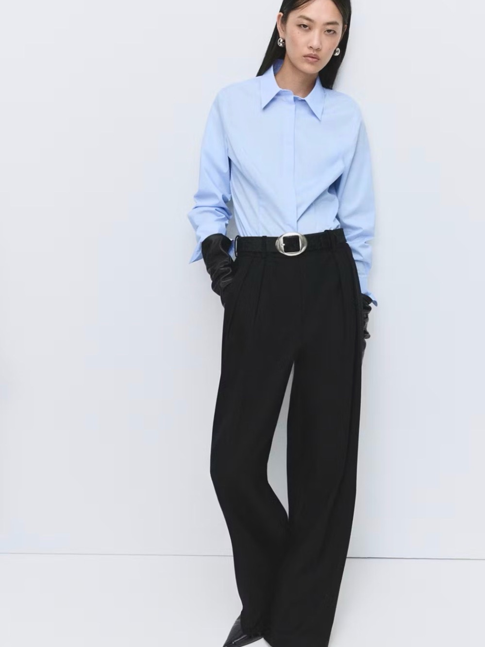 SLIM-FIT POPLIN SHIRT mango NWOT